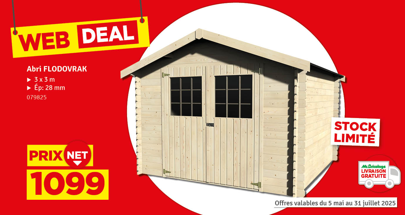 Web deal - Abri de jardin en bois Flodovrak DECOR ET JARDIN